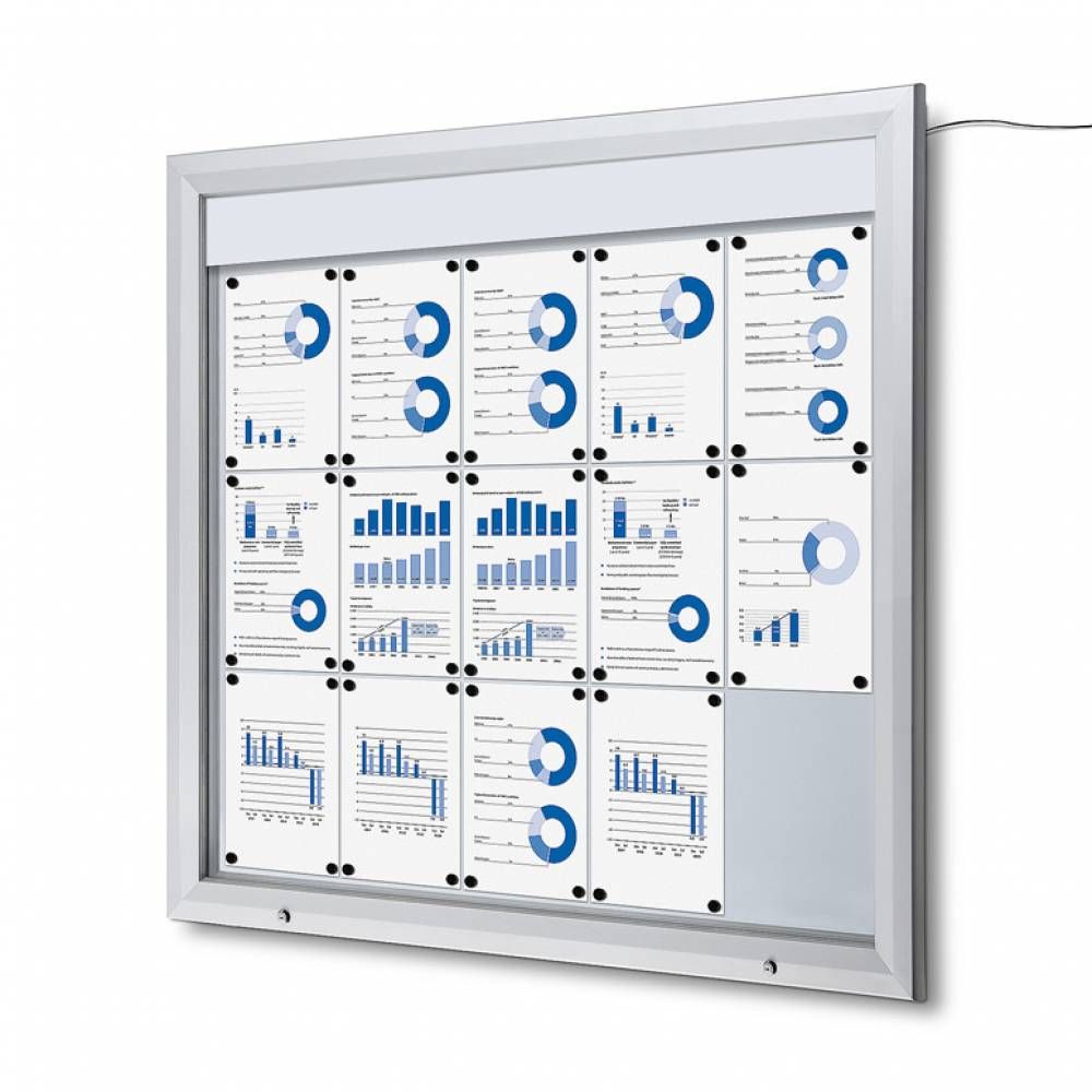 Vitrína 15xA4, LED osvetlenie